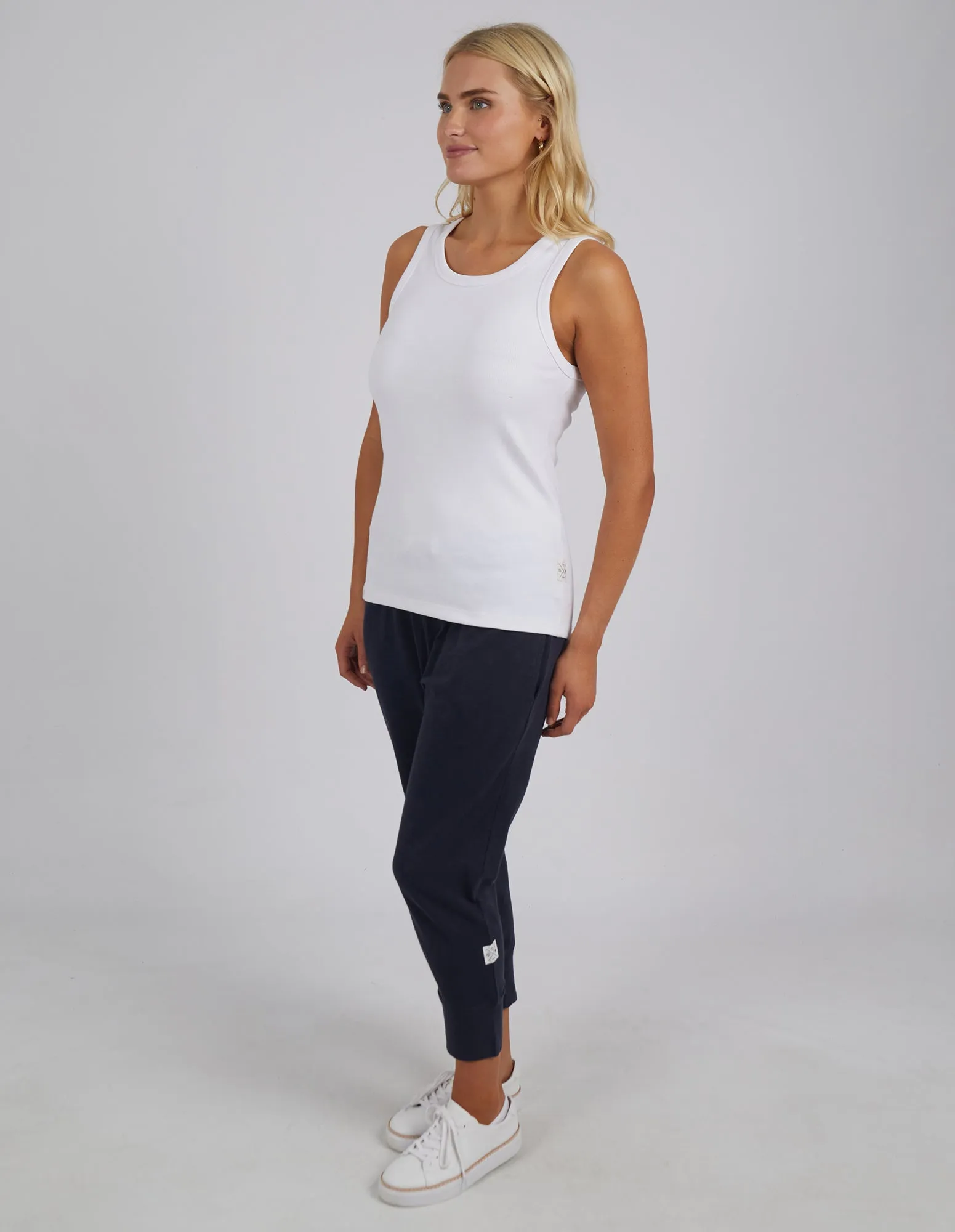 Rib Crew Tank White sold by Elm Lifestyle product image thumbnail 4