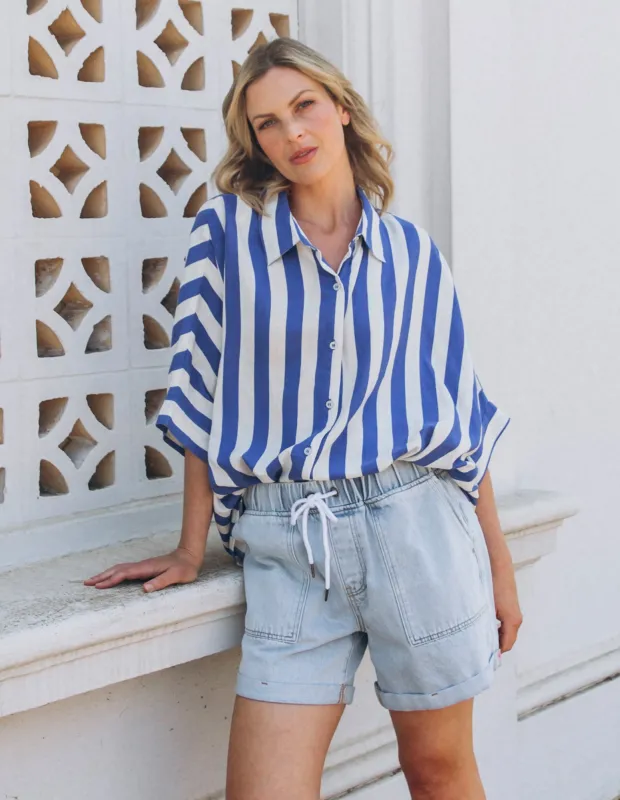 Emma Relaxed Denim Short Light Blue Wash sold by Elm Lifestyle