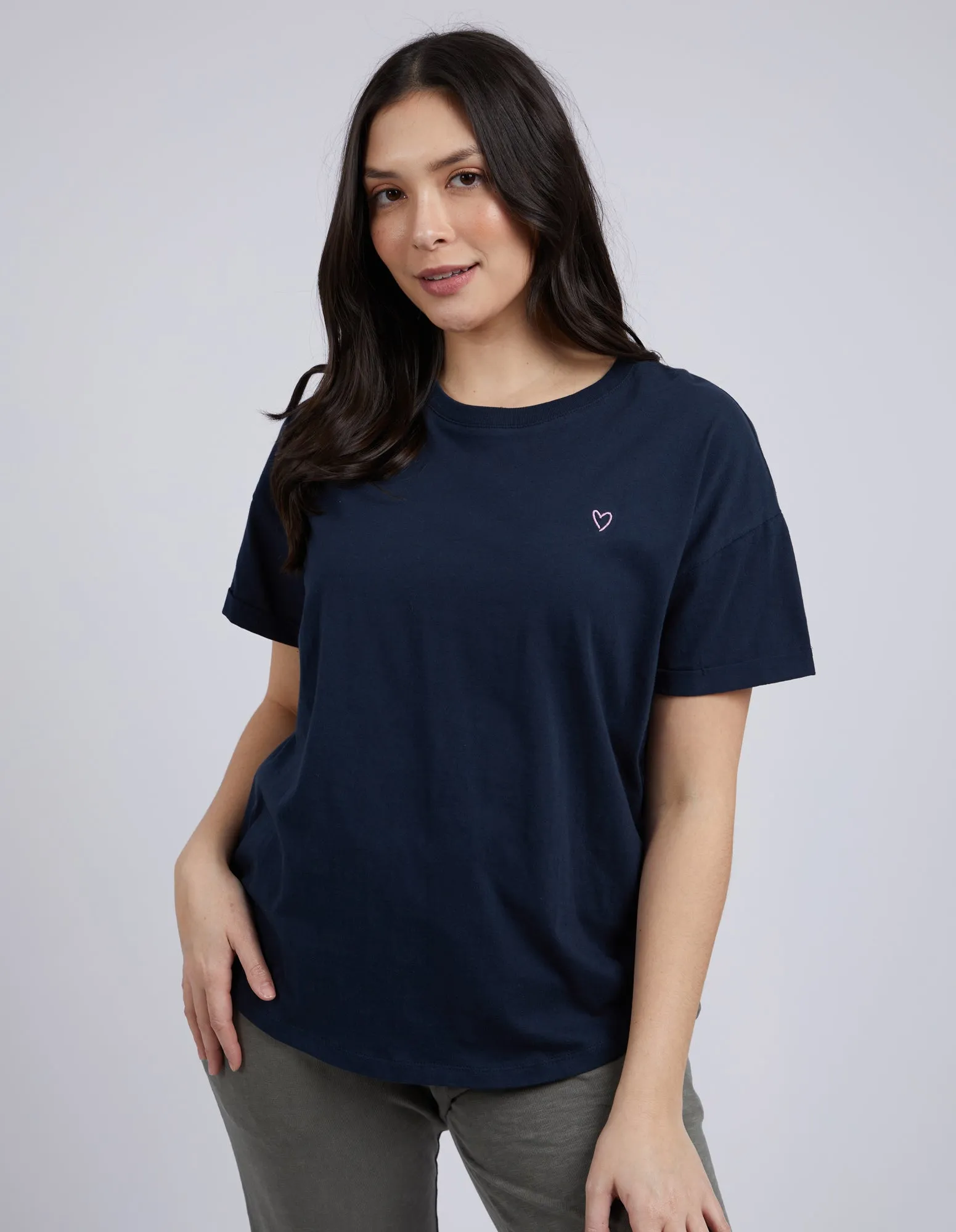 Halli Short Sleeve Tee Navy sold by Elm Lifestyle