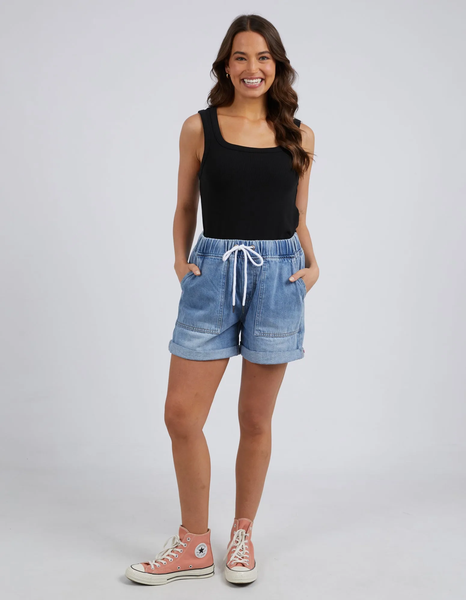 Emma Relaxed Denim Short Mid Blue Wash sold by Elm Lifestyle product image thumbnail 2