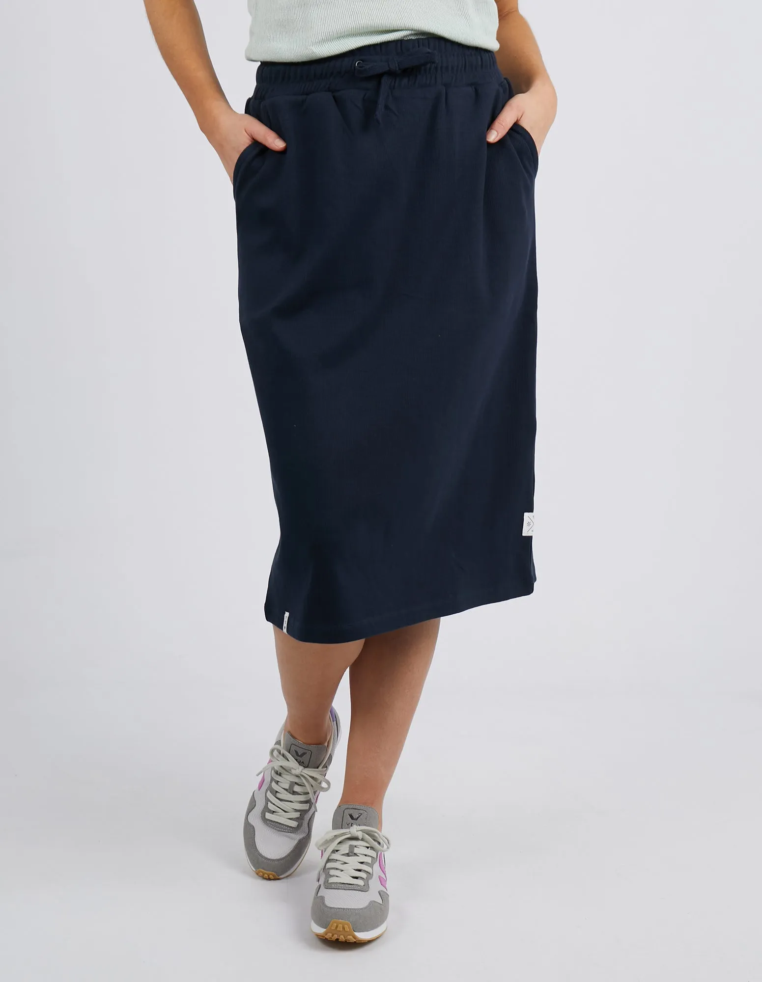 Rib Midi Skirt Dark Sapphire sold by Elm Lifestyle