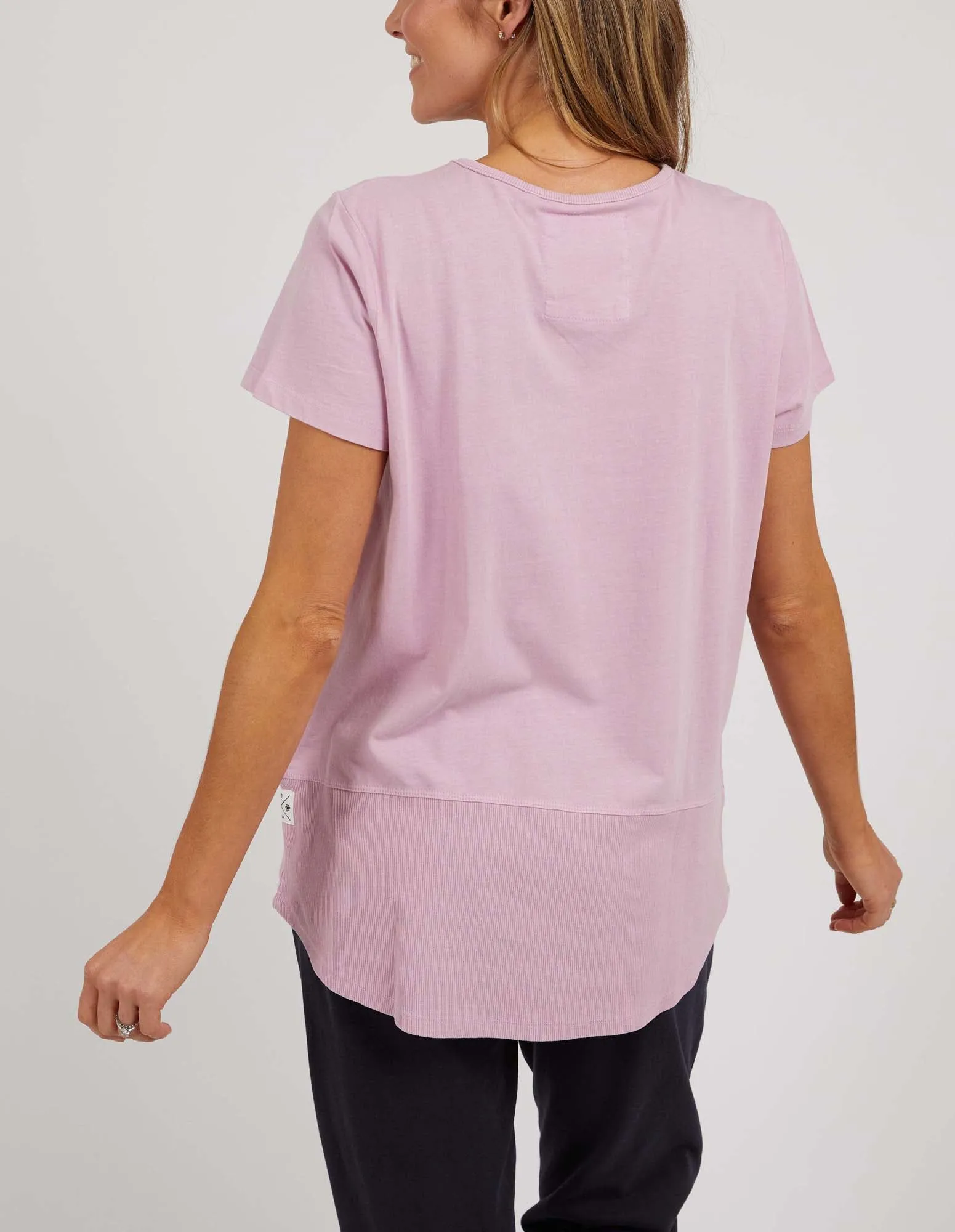 Rib Short Sleeve Tee Peony Pink sold by Elm Lifestyle product image thumbnail 3