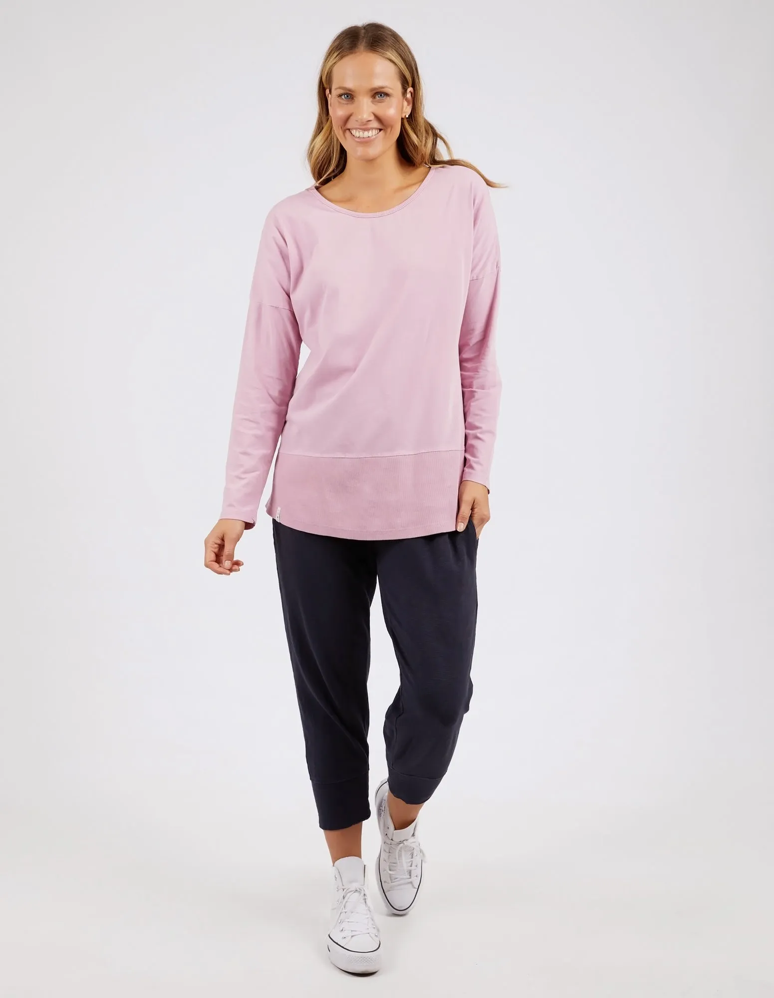Rib Long Sleeve Peony Pink sold by Elm Lifestyle product image thumbnail 2