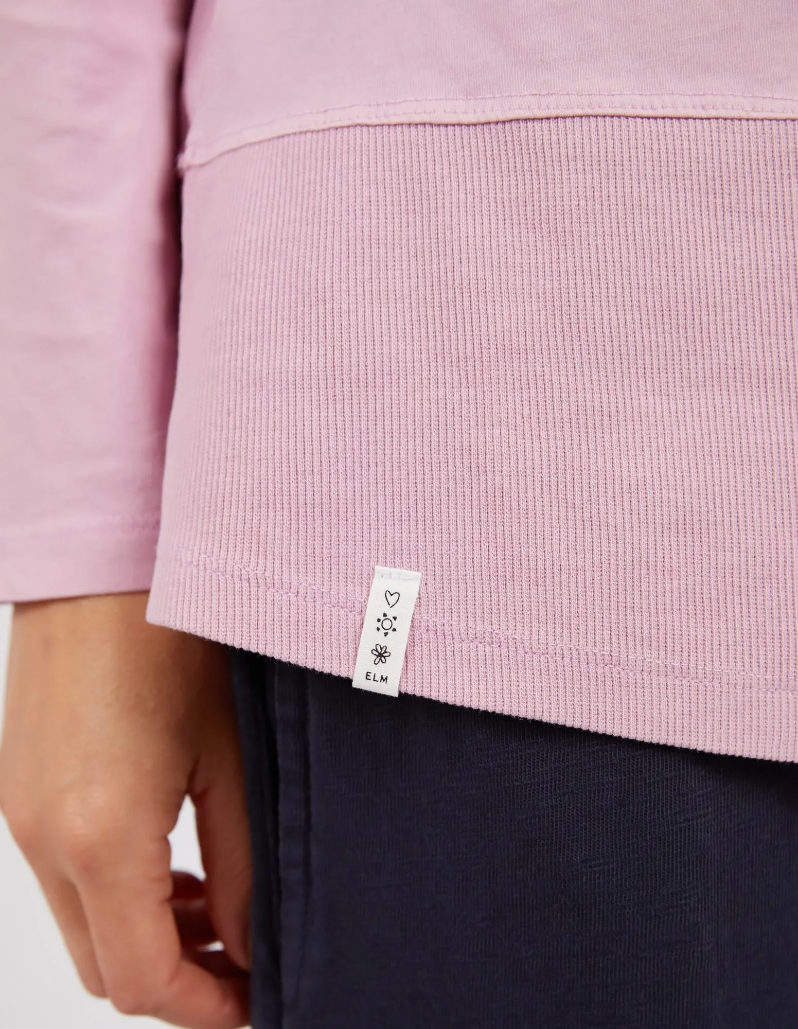 Rib Long Sleeve Peony Pink sold by Elm Lifestyle product image thumbnail 5