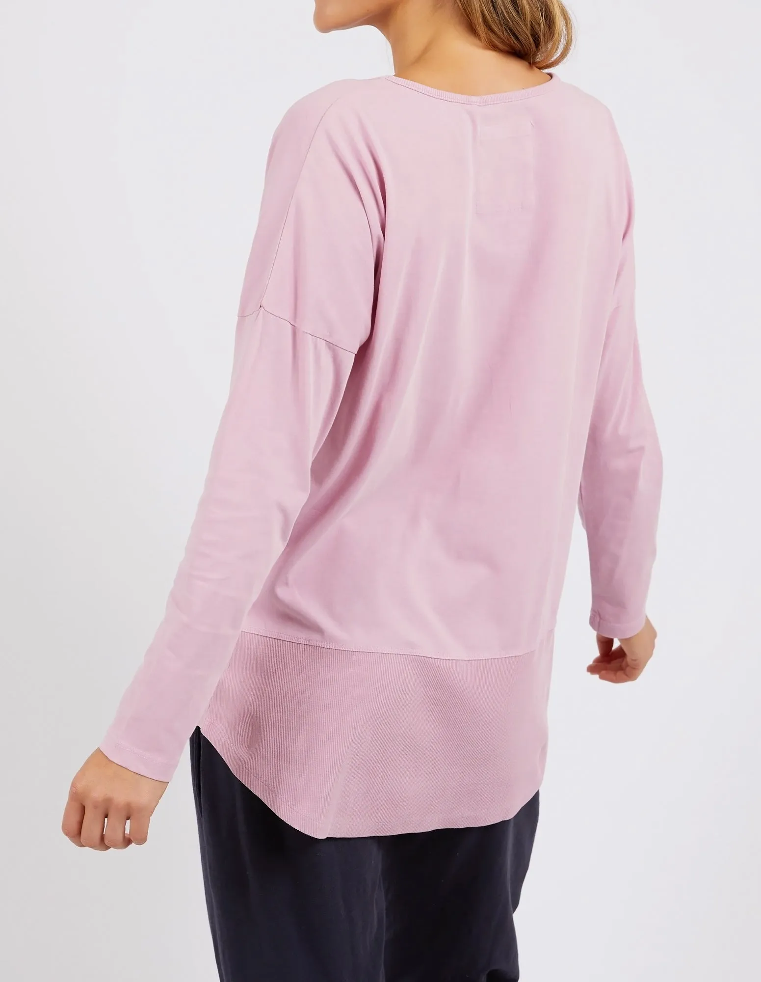 Rib Long Sleeve Peony Pink sold by Elm Lifestyle product image thumbnail 3