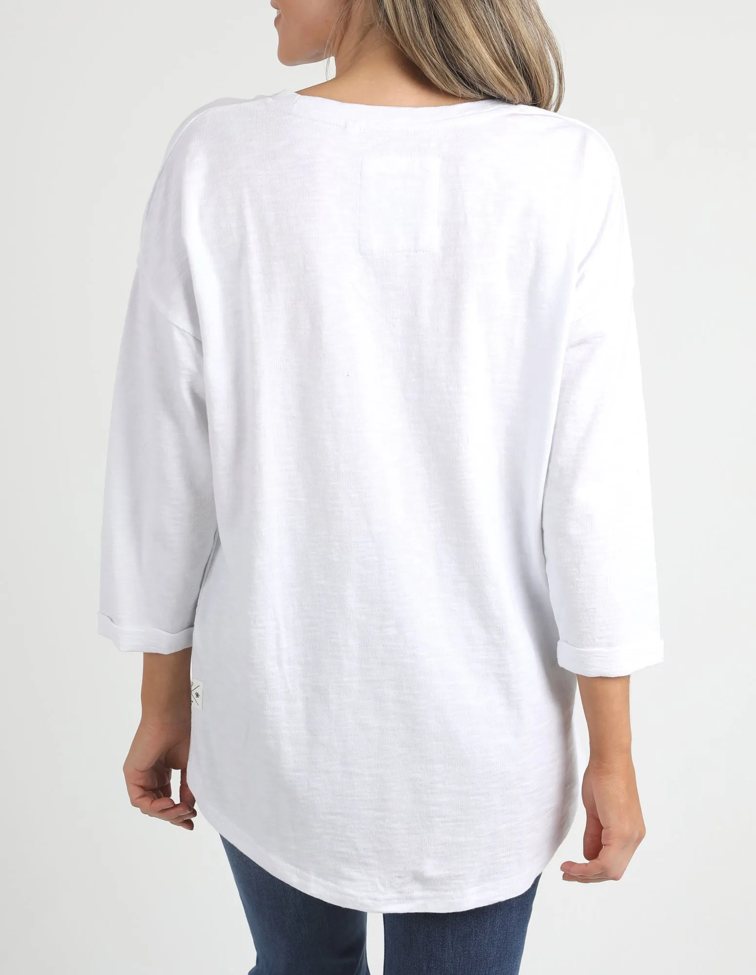 Annie 3/4 Sleeve Tee White sold by Elm Lifestyle product image thumbnail 3