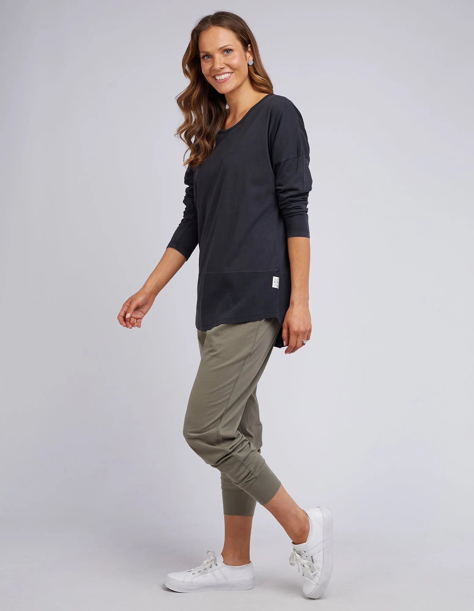 Rib Long Sleeve Washed Black sold by Elm Lifestyle product image thumbnail 4