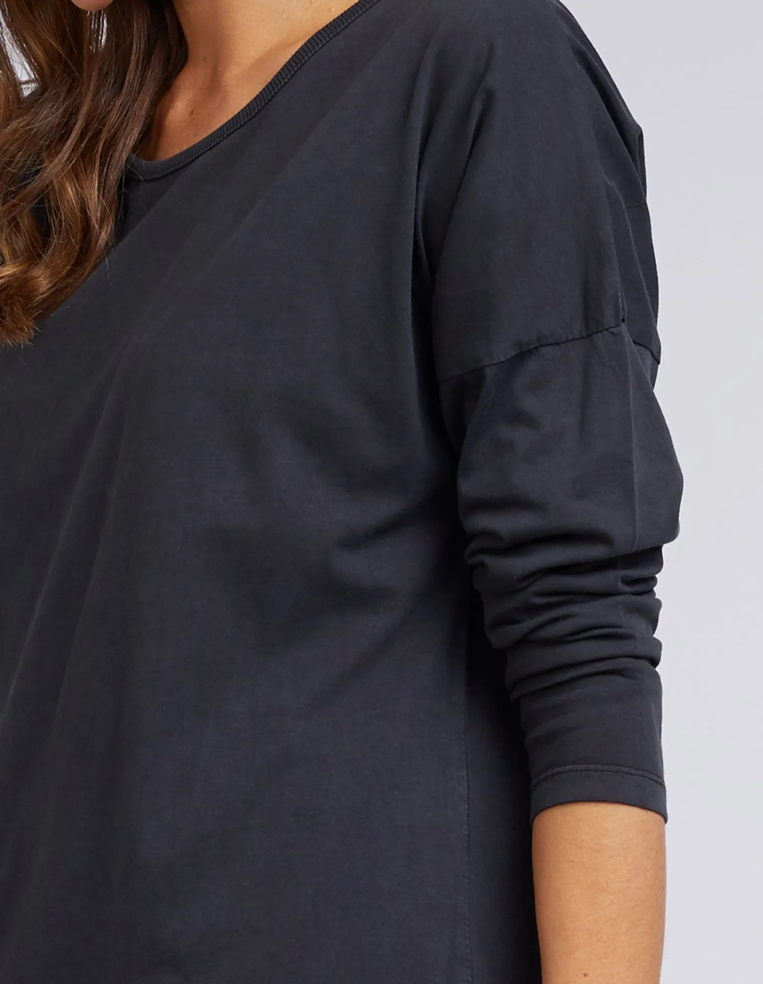 Rib Long Sleeve Washed Black sold by Elm Lifestyle product image thumbnail 5