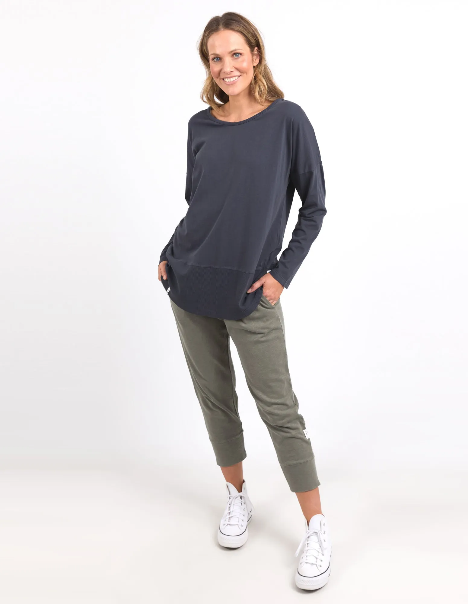 Rib Long Sleeve Navy sold by Elm Lifestyle product image thumbnail 2