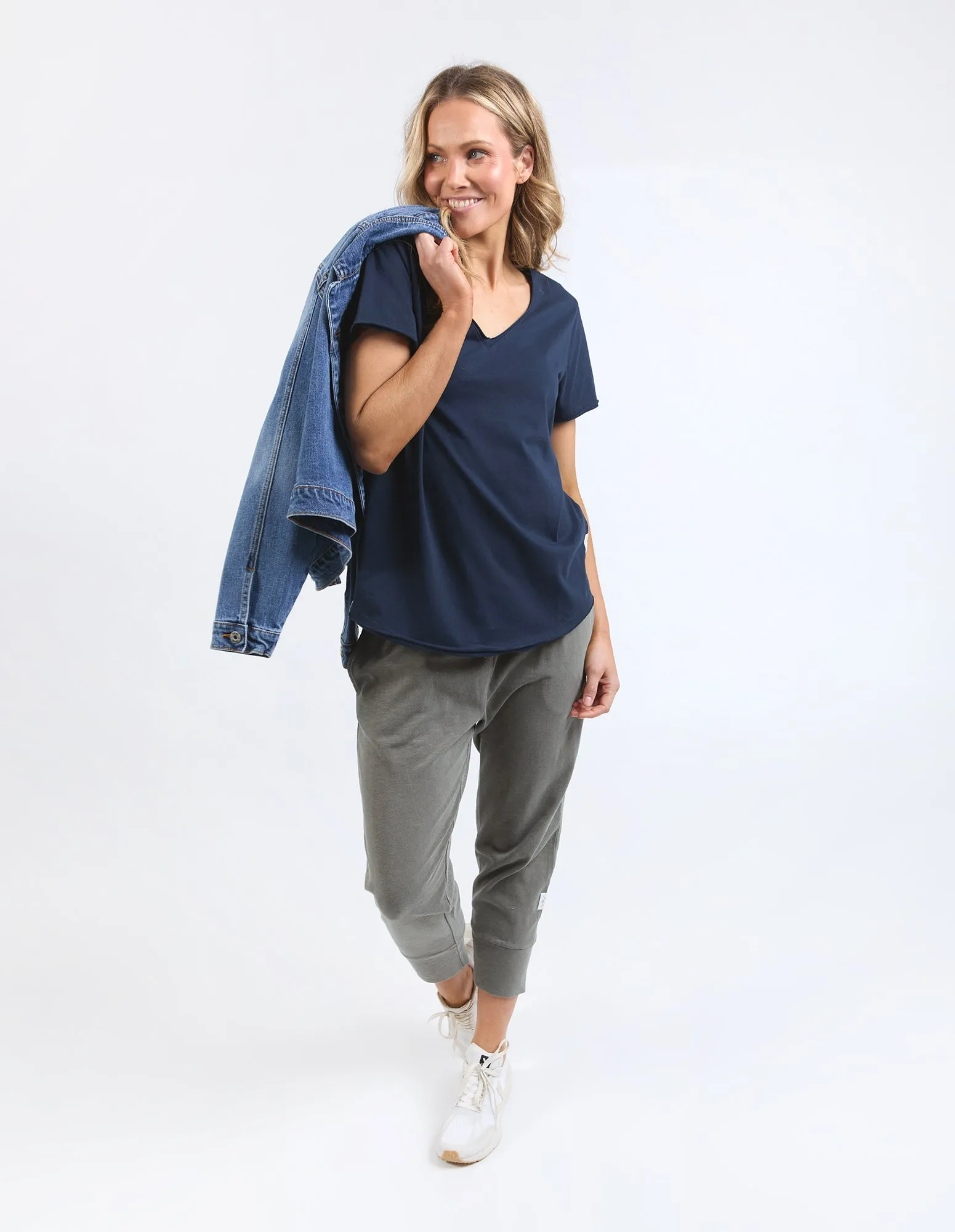 Pima Vee Tee Navy sold by Elm Lifestyle product image thumbnail 2