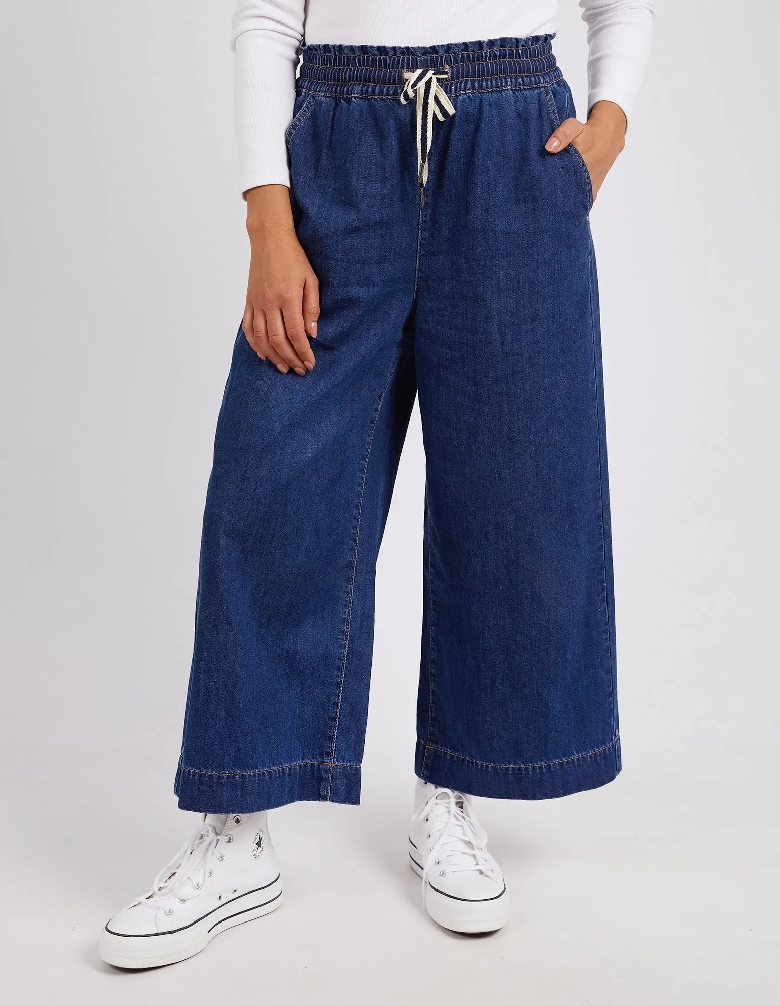 Greta Wide Leg Pant Dark Blue Wash sold by Elm Lifestyle