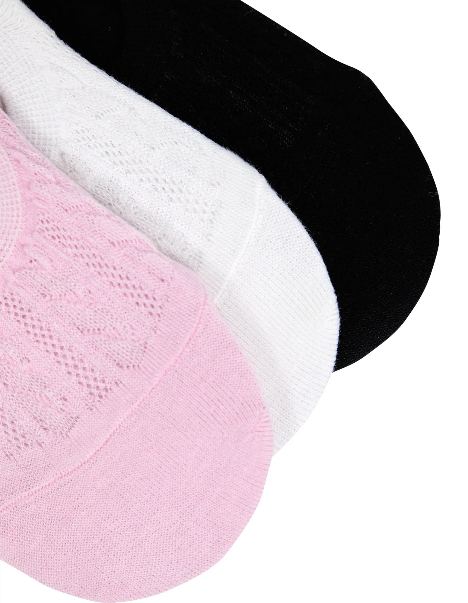 Jaquard 3 Pack Socks Black White & Pink sold by Elm Lifestyle product image thumbnail 5