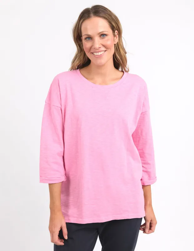 Annie 3/4 Sleeve Tee Strawberry Pink sold by Elm Lifestyle