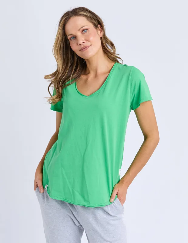 Pima Vee Tee Spring Green sold by Elm Lifestyle