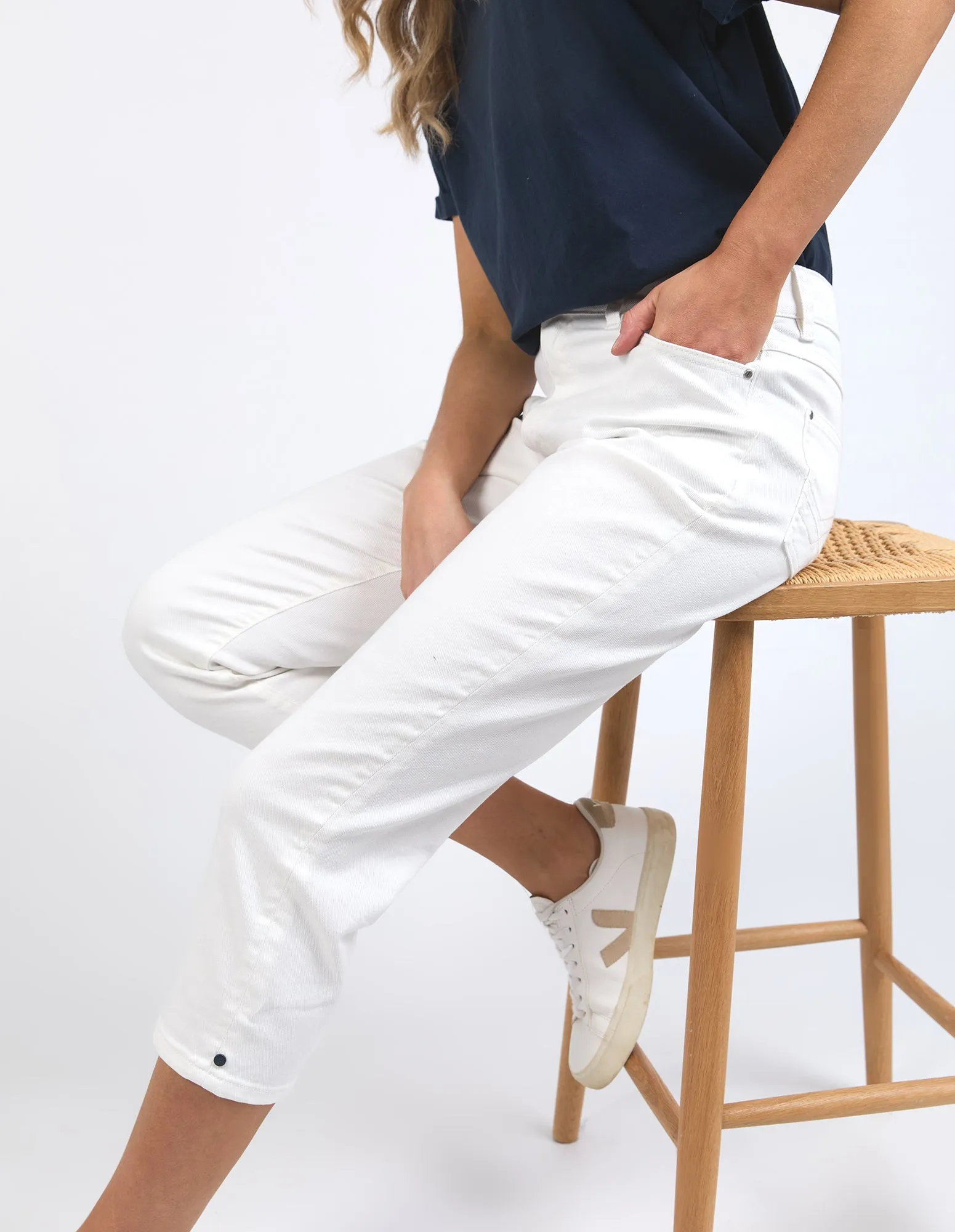 Mollie Capri Pant White sold by Elm Lifestyle product image thumbnail 5