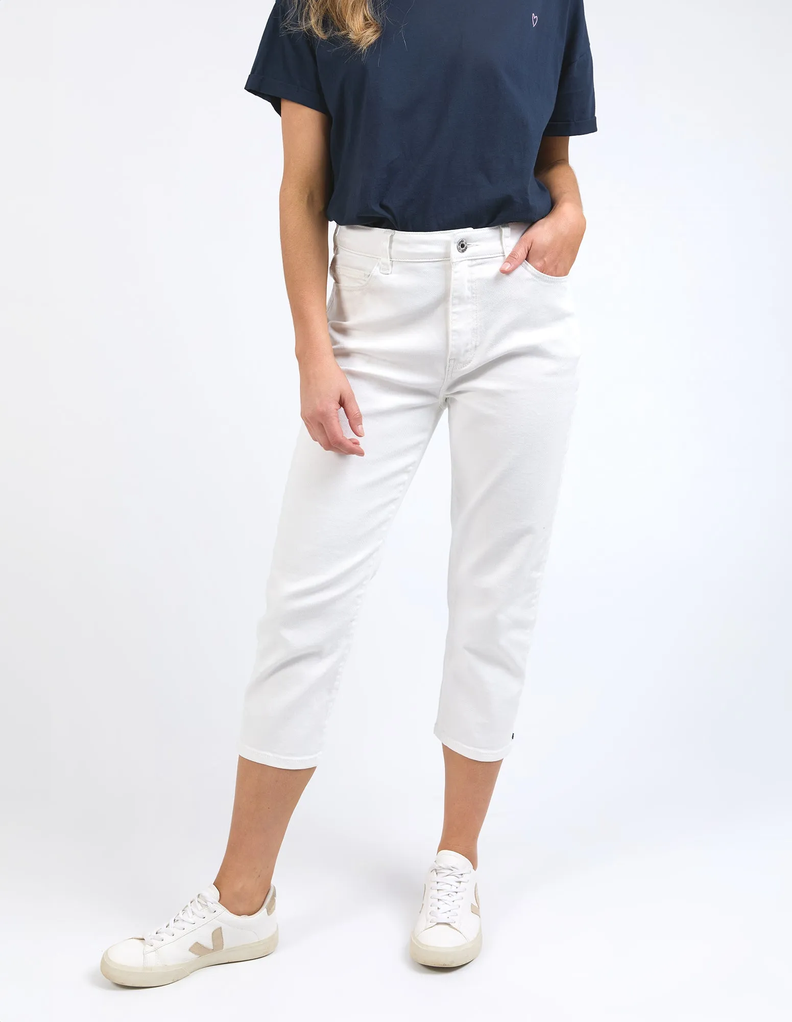 Mollie Capri Pant White sold by Elm Lifestyle product image thumbnail 2