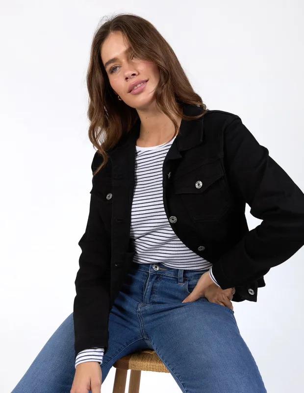 Angie Denim Jacket Black sold by Elm Lifestyle