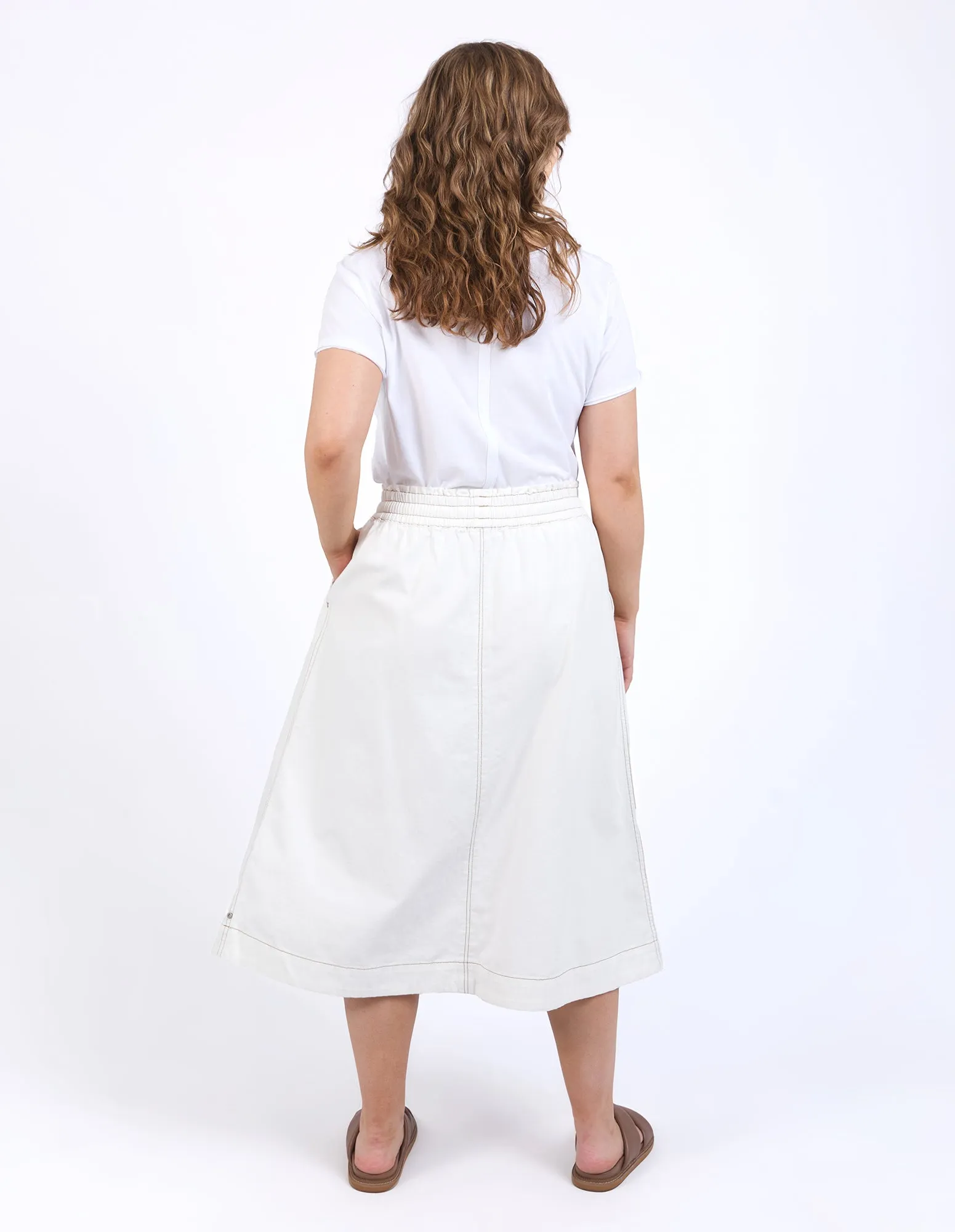 Greta Denim Skirt Vintage White sold by Elm Lifestyle product image thumbnail 3