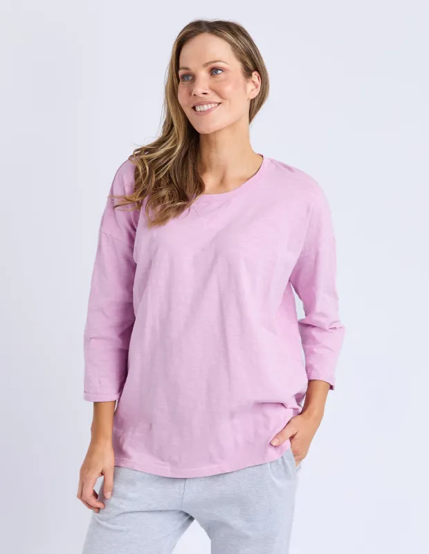 Annie 3/4 Sleeve Tee Dusty Pink sold by Elm Lifestyle
