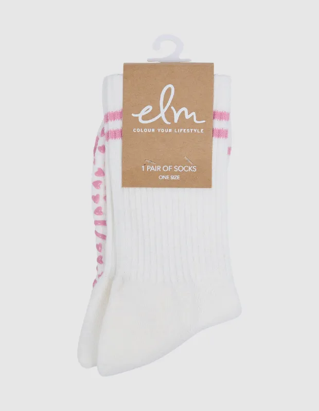 Elm Ribbed College Sock White made by Elm Lifestyle