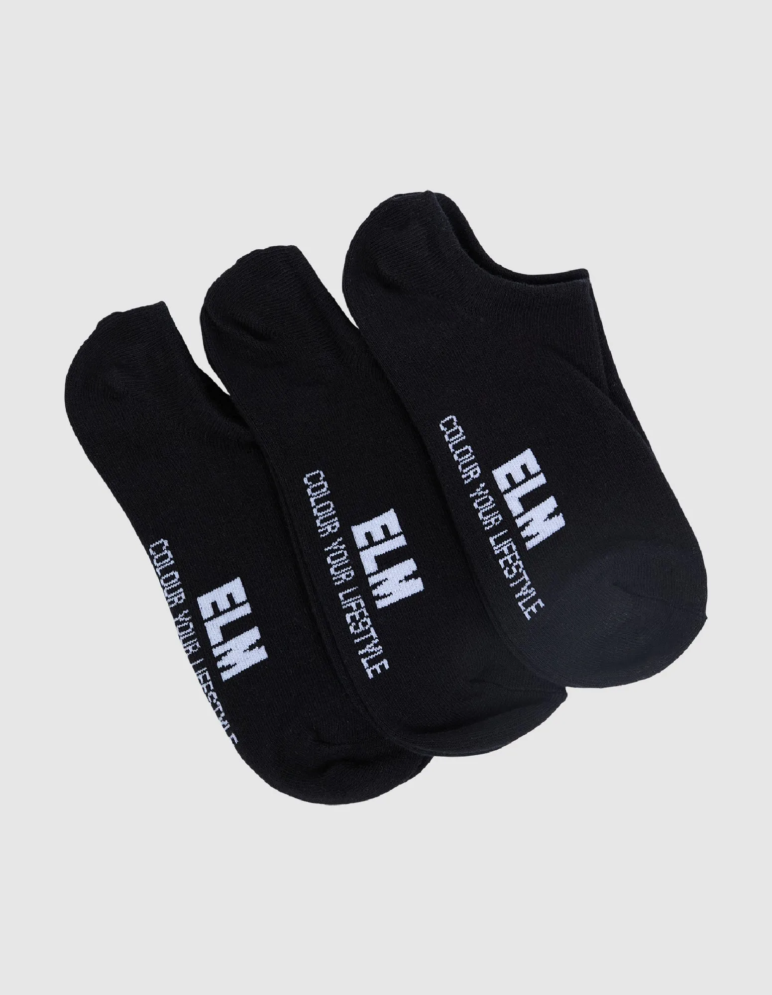 No Show Socks 3 Pack Black sold by Elm Lifestyle product image thumbnail 2