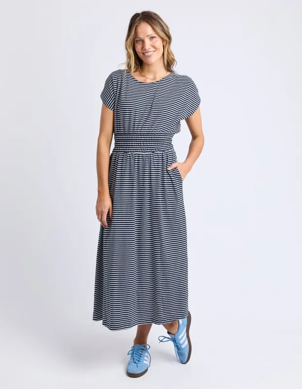 Nelle Dress Navy & White Stripe sold by Elm Lifestyle