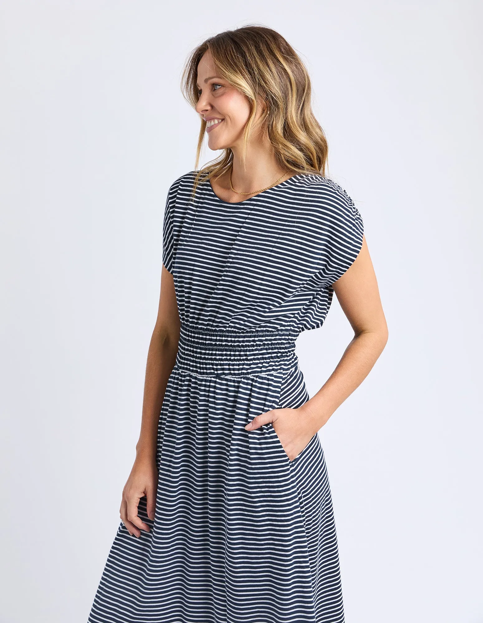Nelle Dress Navy & White Stripe sold by Elm Lifestyle product image thumbnail 4