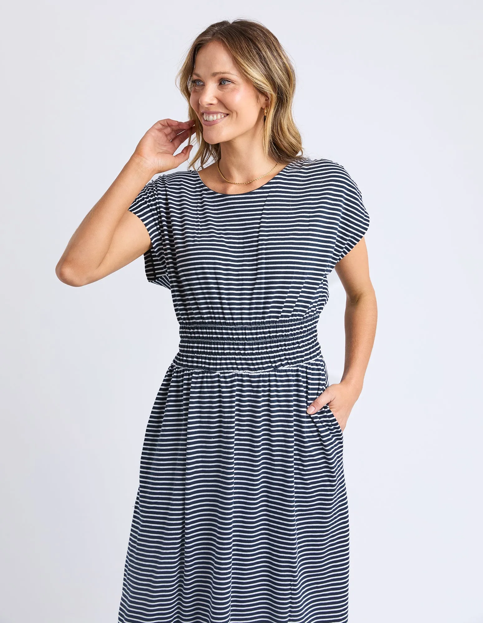 Nelle Dress Navy & White Stripe sold by Elm Lifestyle product image thumbnail 2