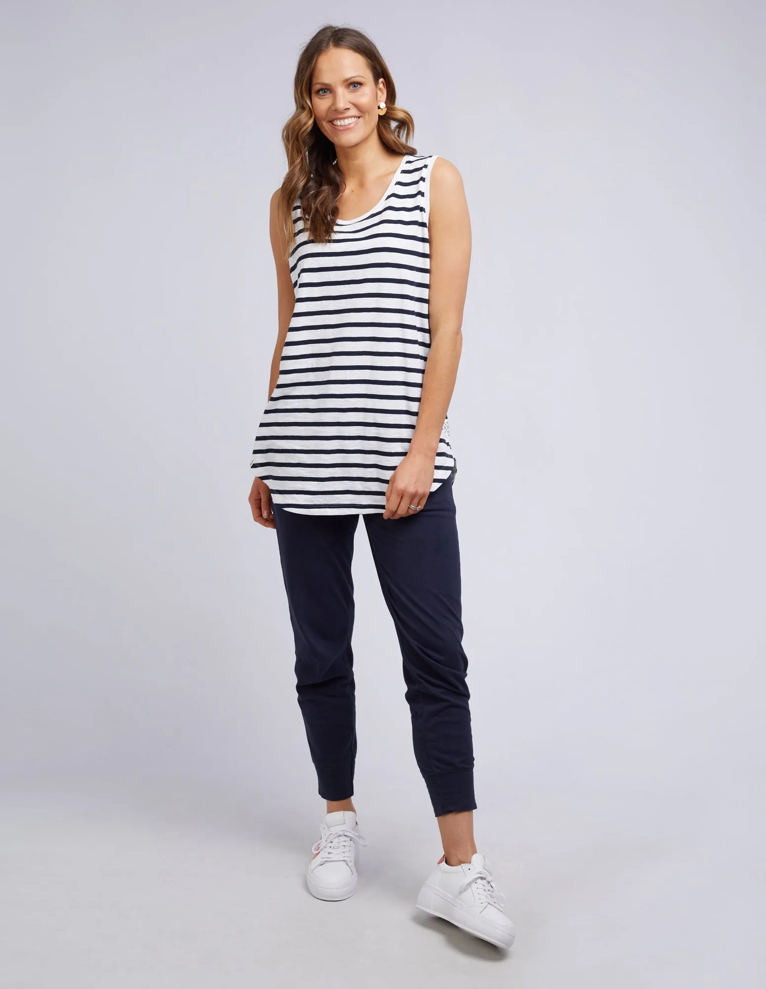 Scoop Tank White & Navy Stripe sold by Elm Lifestyle product image thumbnail 2