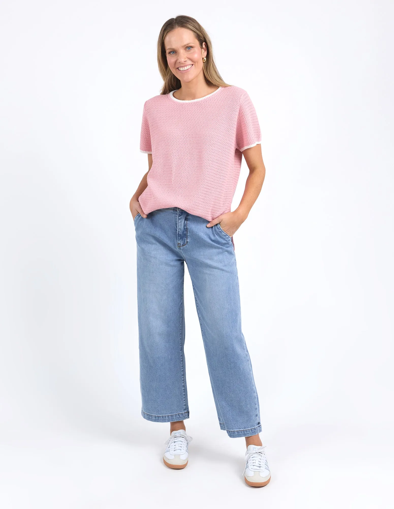 Camellia Short Sleeve Knit Pink Blush sold by Elm Lifestyle product image thumbnail 2