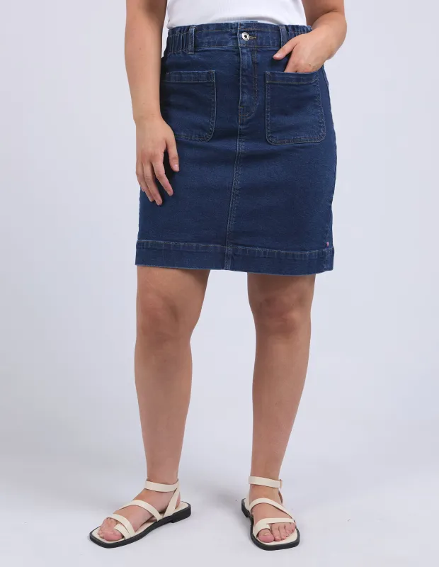 Lennox Denim Skirt Dark Blue Wash sold by Elm Lifestyle