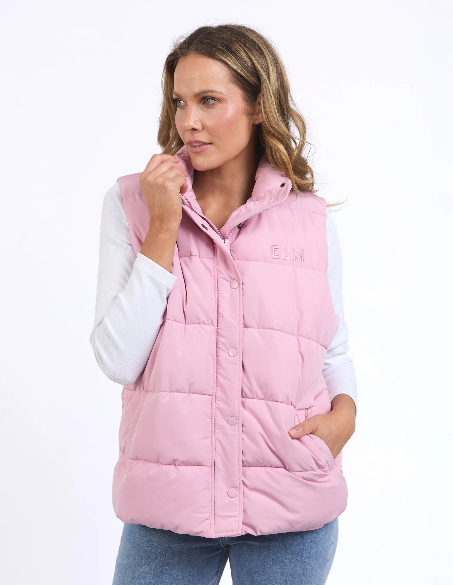 Core Puffer Vest Soft Pink sold by Elm Lifestyle