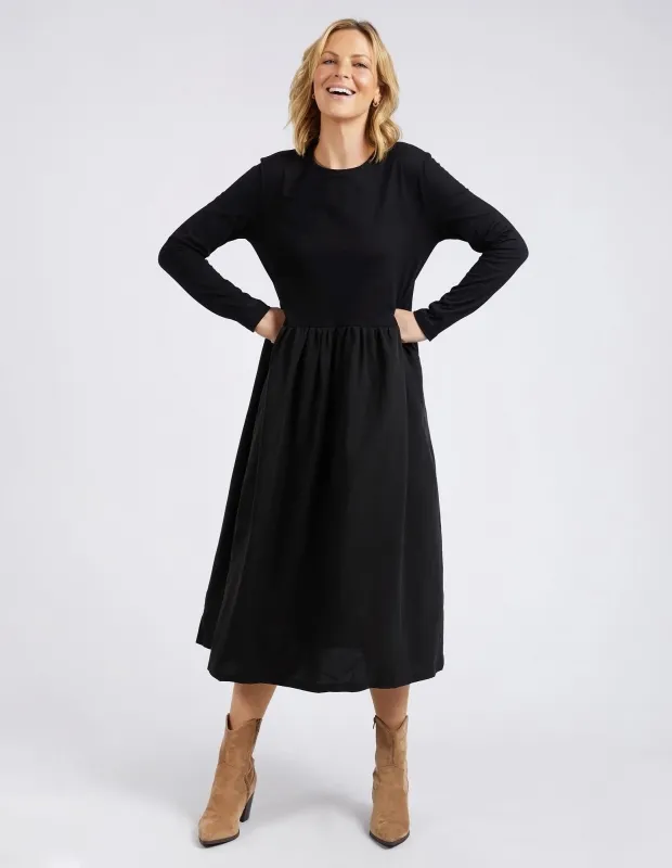 Parker Long Sleeve Dress Black sold by Elm Lifestyle