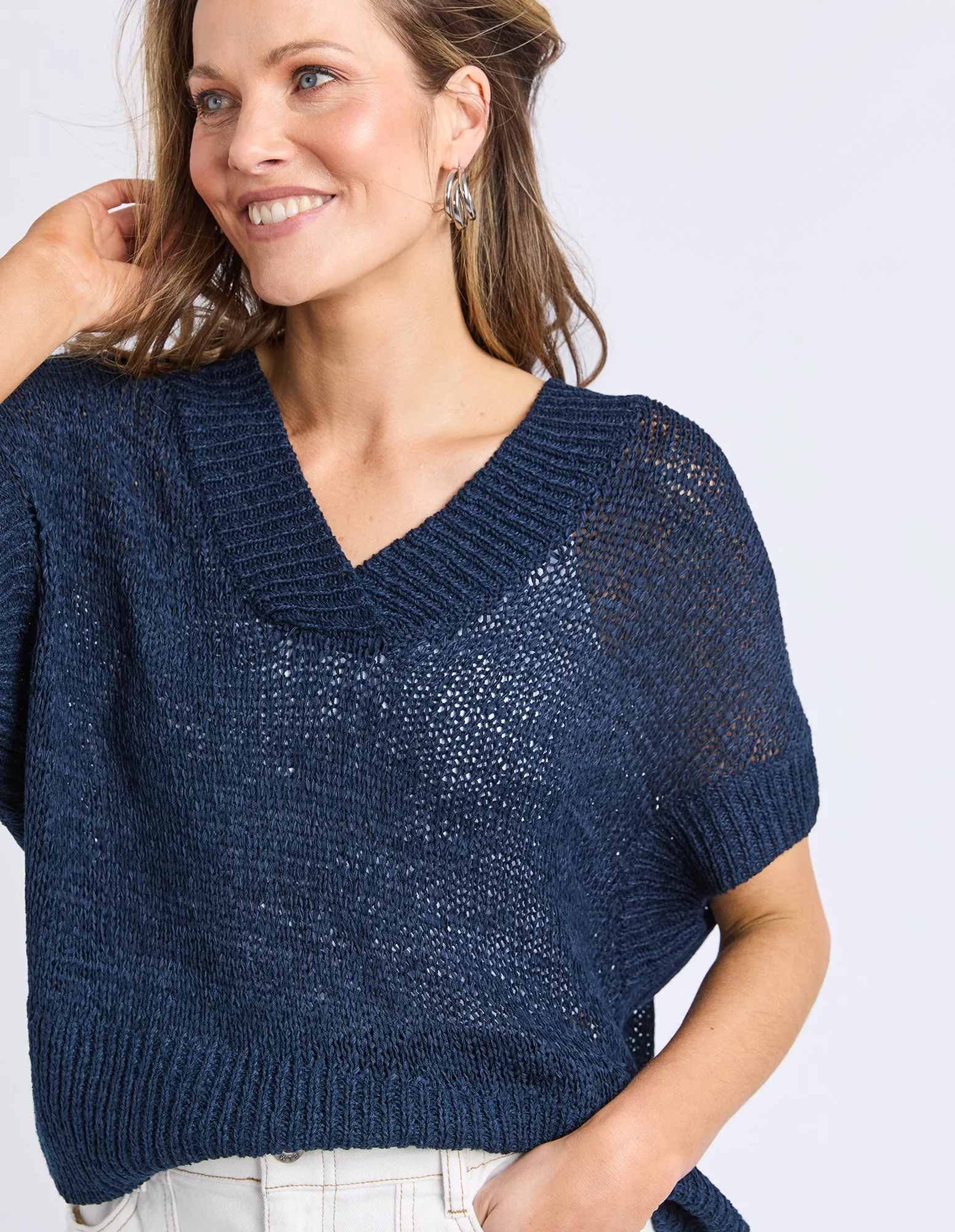 Elba Knit Top Navy sold by Elm Lifestyle product image thumbnail 5