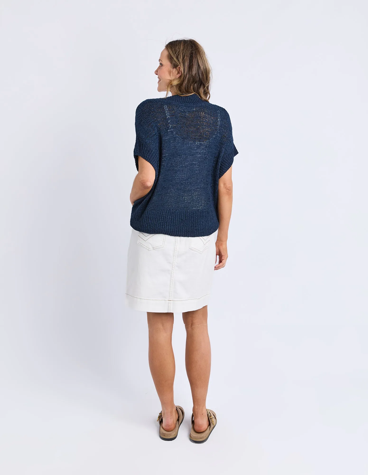 Elba Knit Top Navy sold by Elm Lifestyle product image thumbnail 3