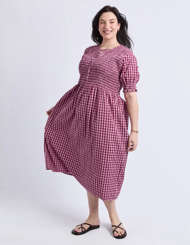 Willa Dress Merlot sold by Elm Lifestyle