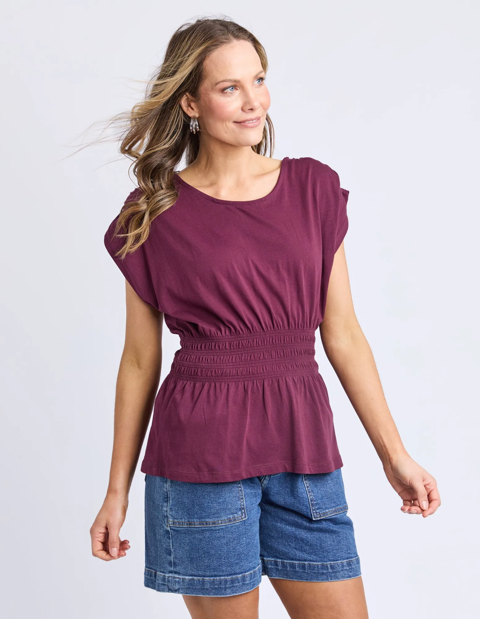 Nelle Tee Merlot sold by Elm Lifestyle product image thumbnail 4