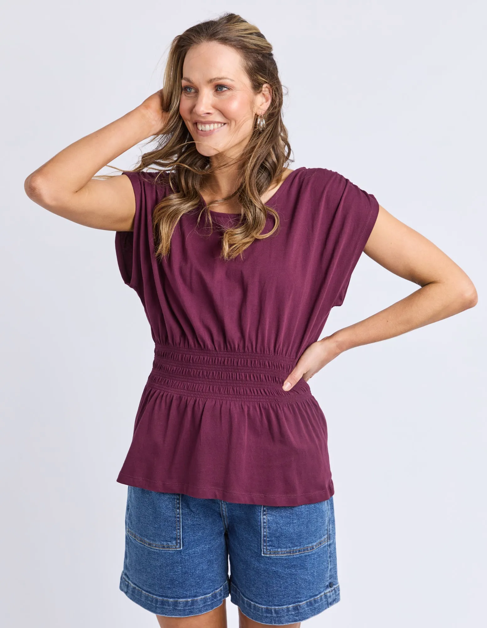 Nelle Tee Merlot sold by Elm Lifestyle