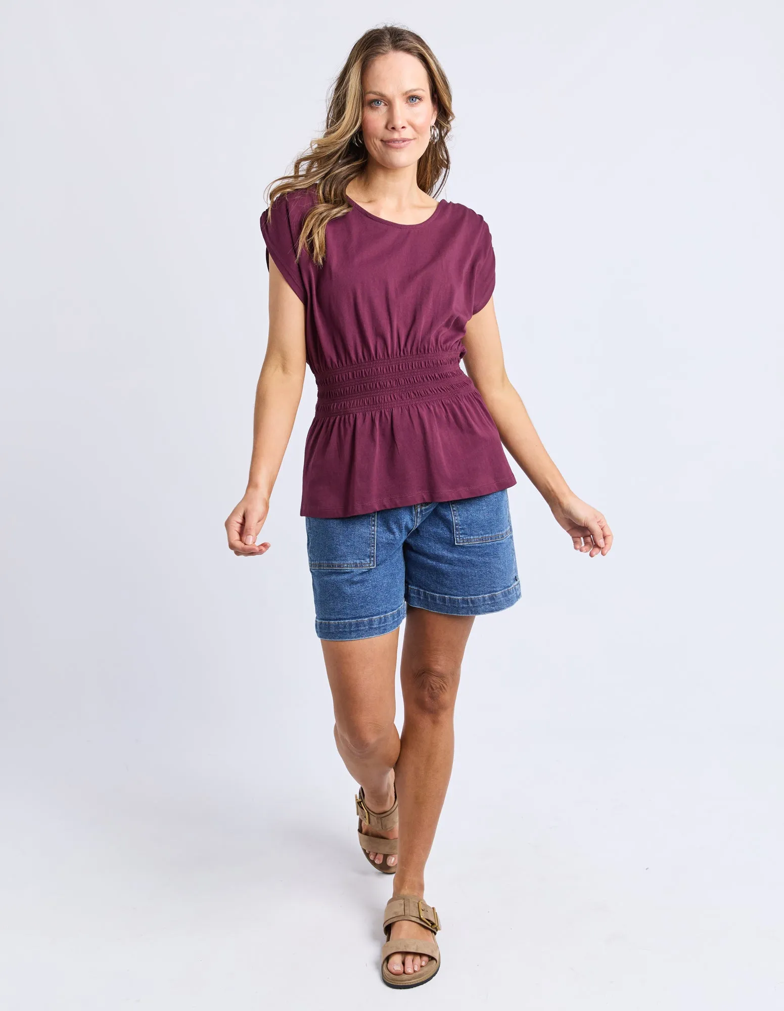 Nelle Tee Merlot sold by Elm Lifestyle product image thumbnail 2