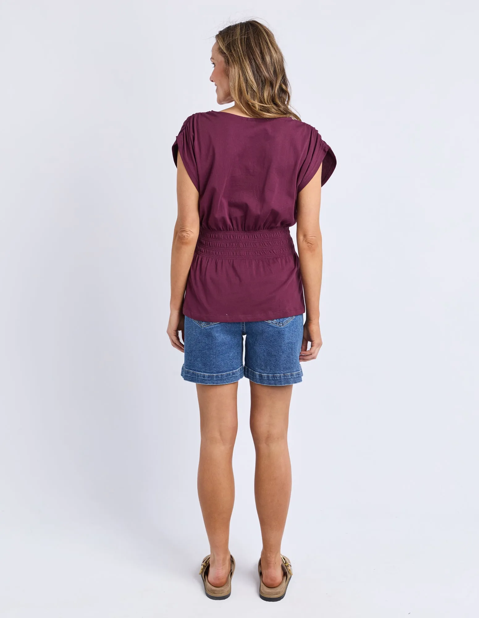 Nelle Tee Merlot sold by Elm Lifestyle product image thumbnail 3