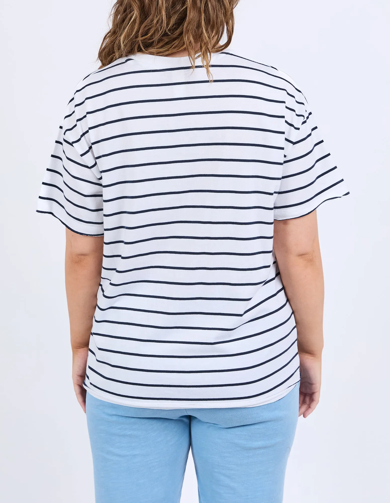 Winona Stripe Tee White & Navy sold by Elm Lifestyle product image thumbnail 3
