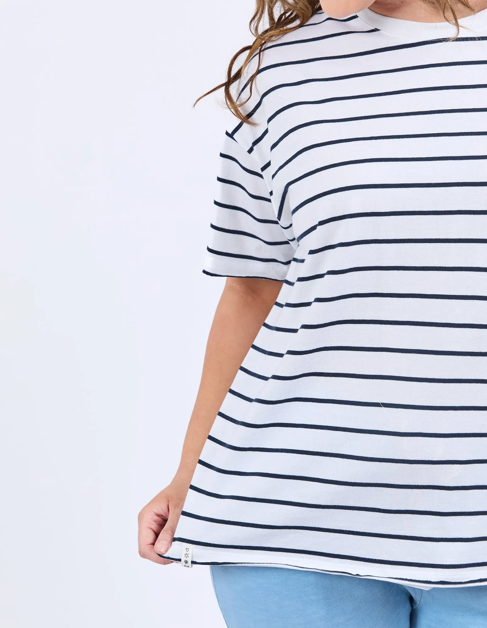 Winona Stripe Tee White & Navy sold by Elm Lifestyle product image thumbnail 5