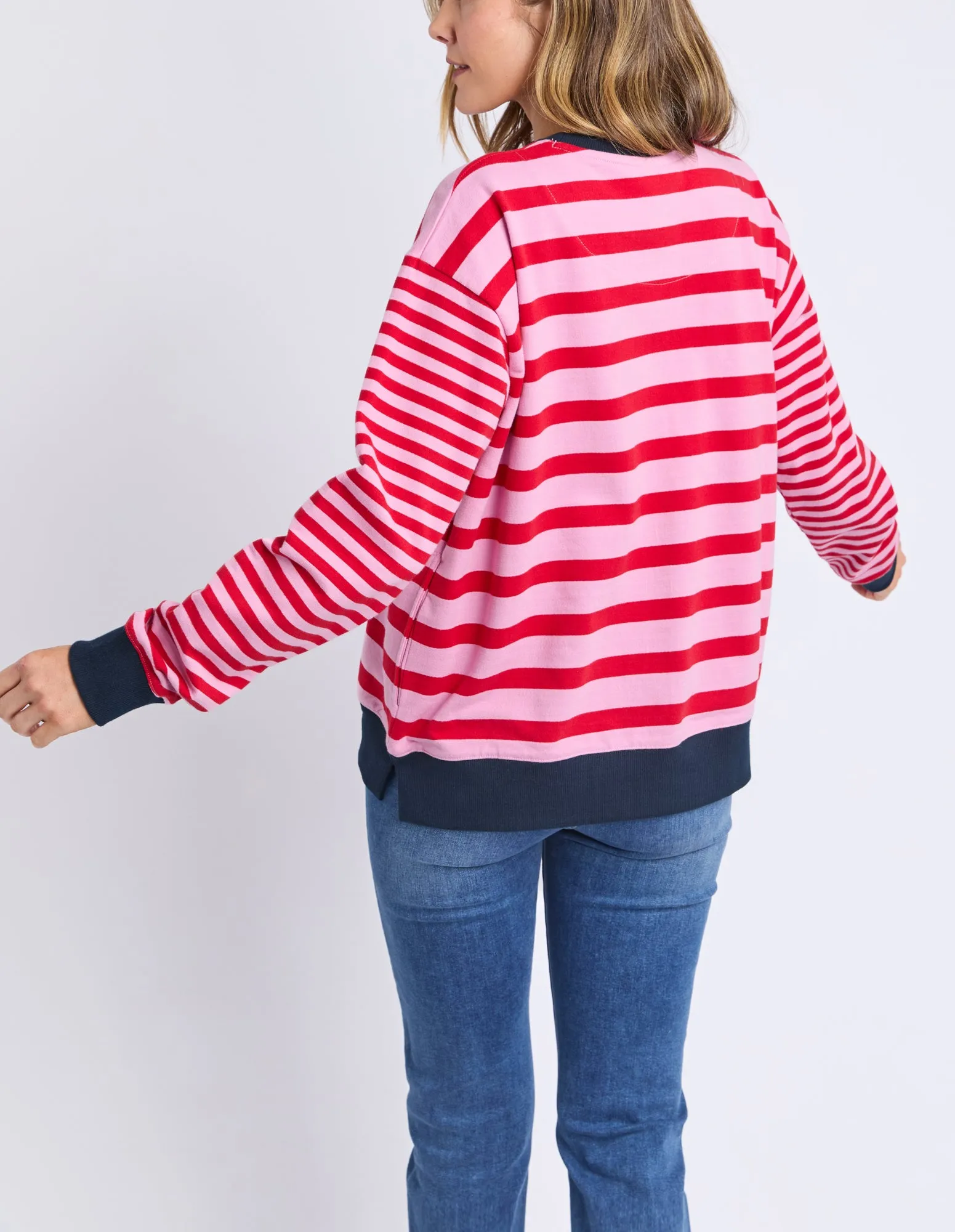All Sorts Crew Pink & Red Stripe sold by Elm Lifestyle product image thumbnail 3