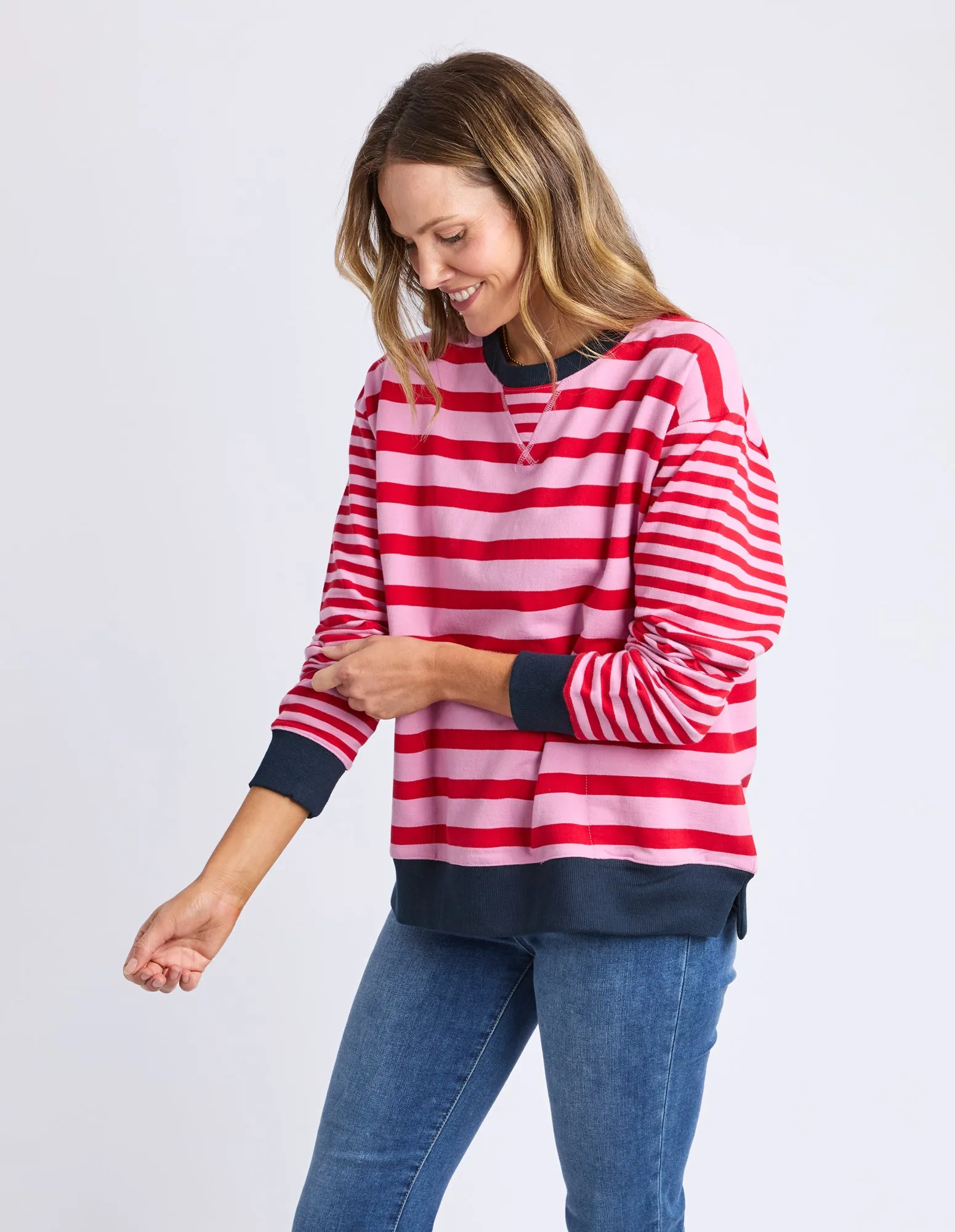 All Sorts Crew Pink & Red Stripe sold by Elm Lifestyle product image thumbnail 4