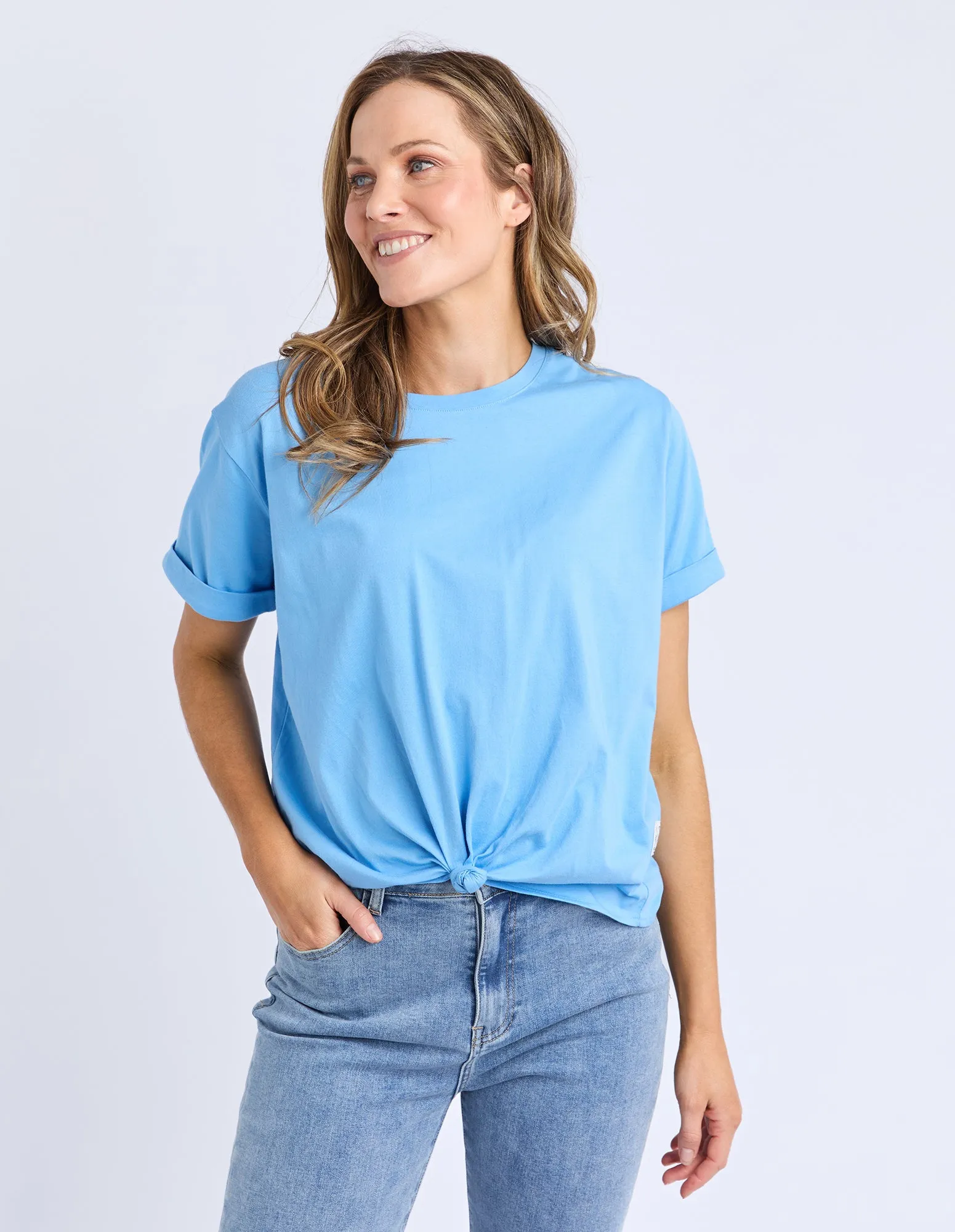 Knot Short Sleeve Tee Azure Blue sold by Elm Lifestyle