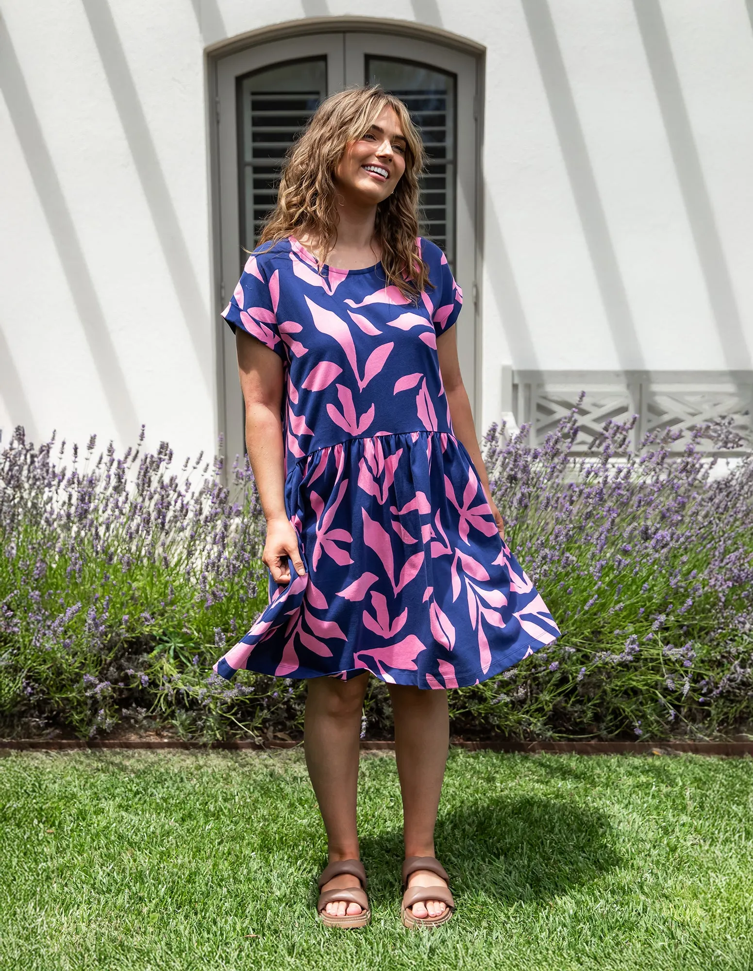 Mimosa Dress Blue Depth sold by Elm Lifestyle