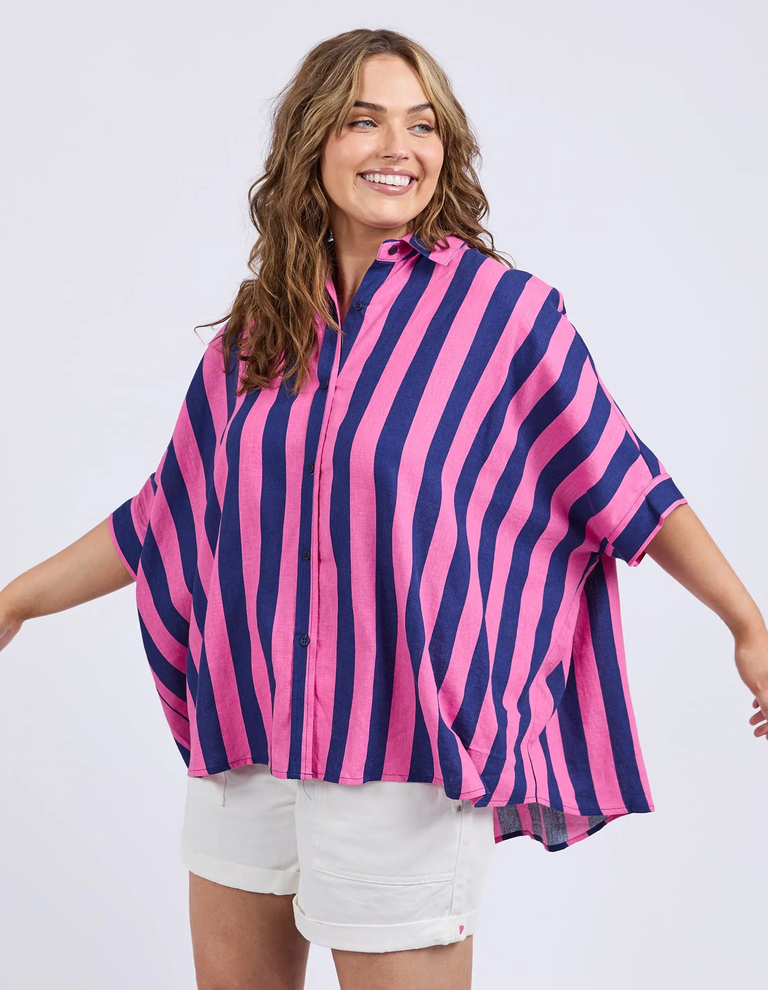 Palermo Stripe Shirt Printed Str Blu/ Pnk sold by Elm Lifestyle product image thumbnail 5