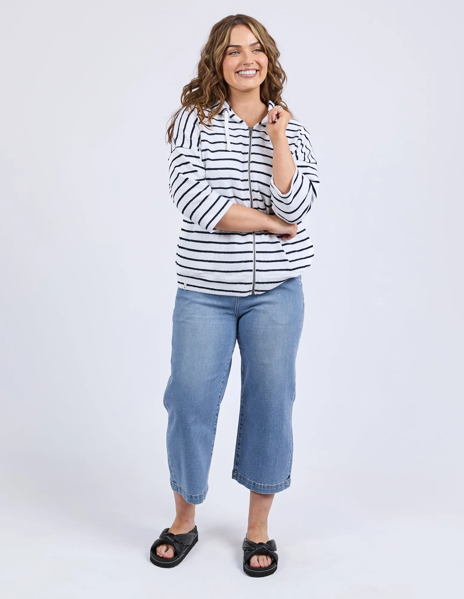 Beachy Hoodie - Stripe White / Navy Stripe sold by Elm Lifestyle product image thumbnail 3