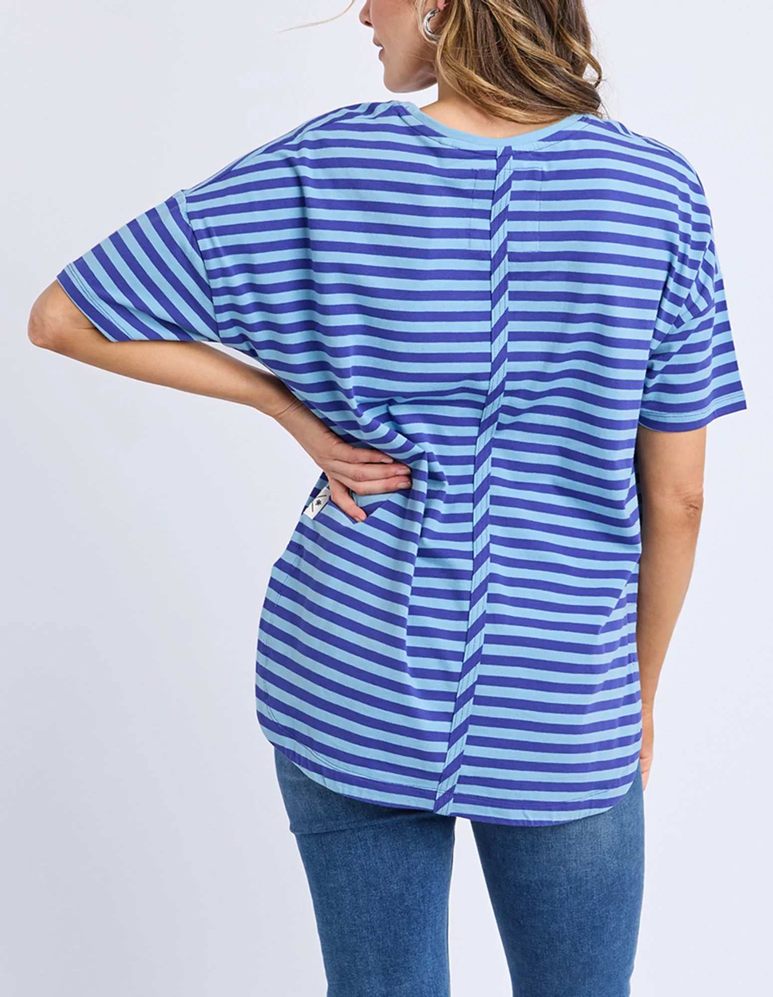 Lauren S/S Tee - Ocean Blue Stripe sold by Elm Lifestyle product image thumbnail 3