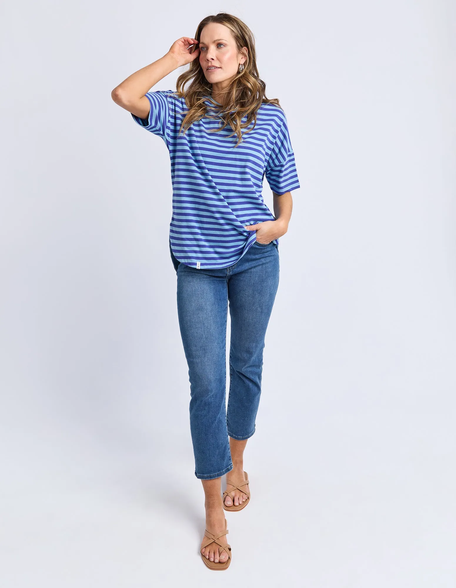 Lauren S/S Tee - Ocean Blue Stripe sold by Elm Lifestyle product image thumbnail 2